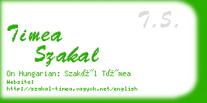 timea szakal business card
